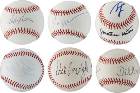Jerry Seinfeld, Robin Williams, and Others Comed: Jerry Seinfeld, Robin Williams, and Others Comedian-Signed Baseballs. Set of six includes