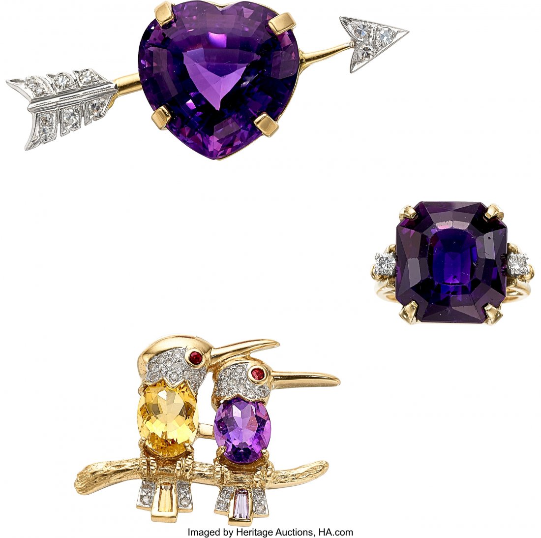 A Group of Three Diamond, Multi-Stone, and Gold (1 of 3)