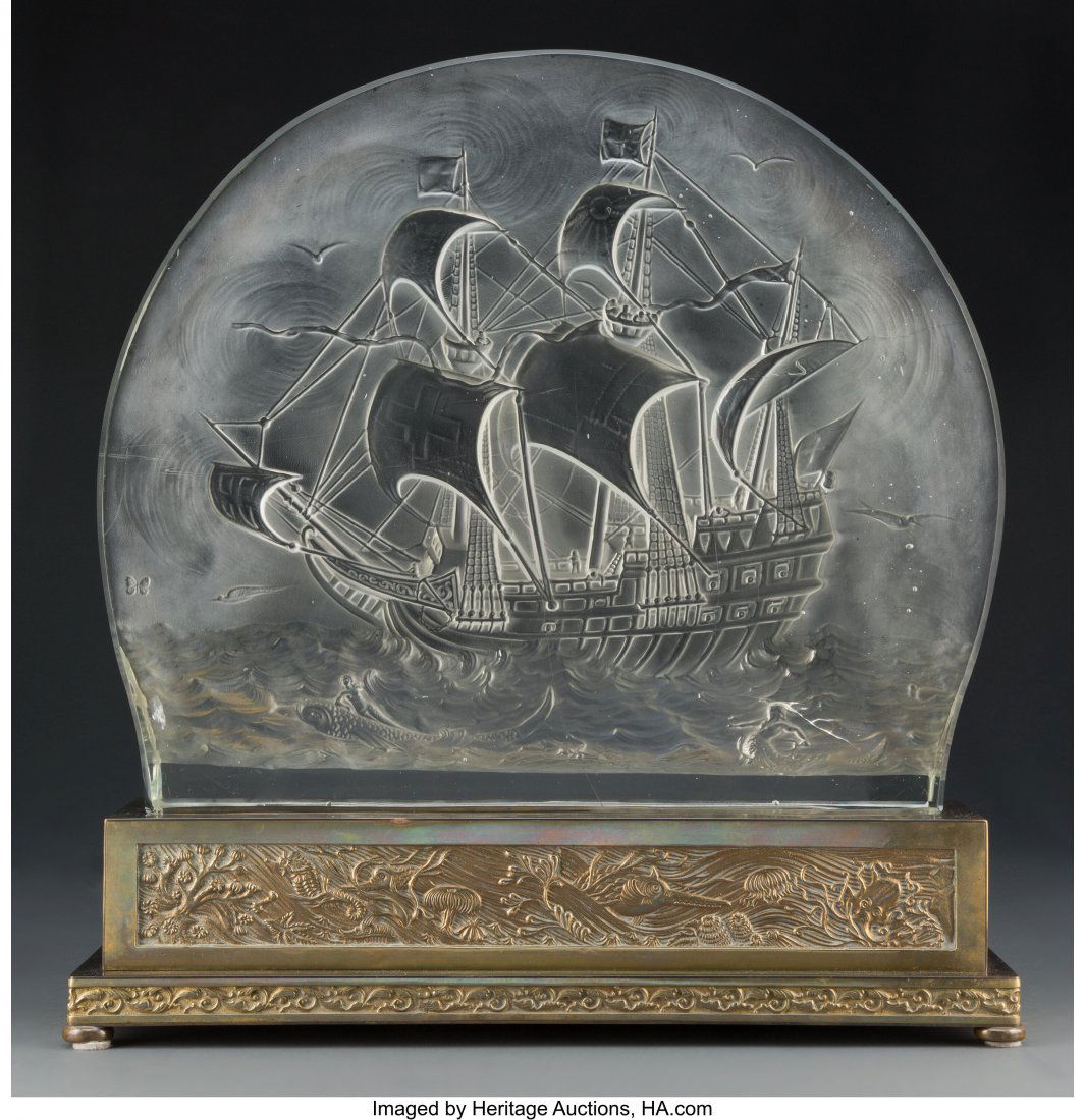 A Bohemian Glass Santa Maria Luminaire with Orig (1 of 4)