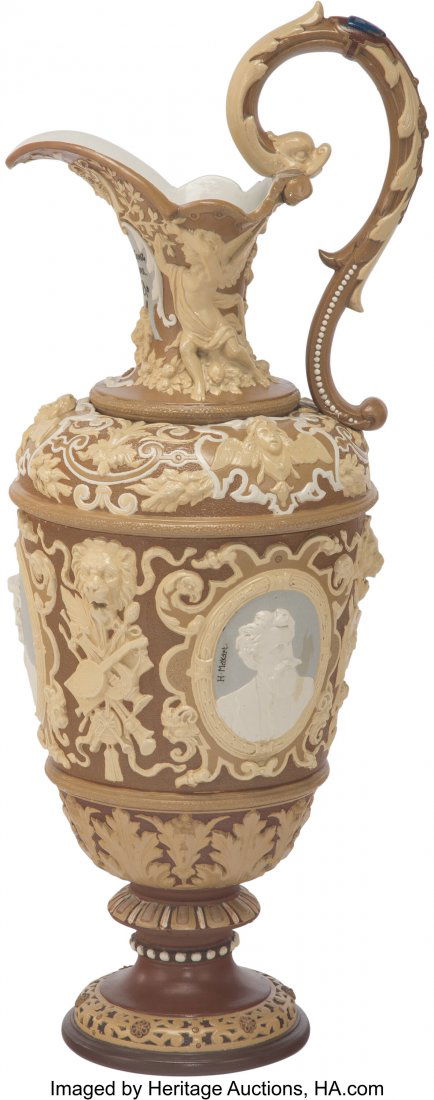 A Large Villeroy & Boch Ceramic Ewer, late 19th- (1 of 5)