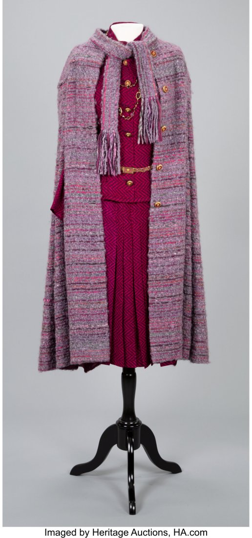 A Coco Chanel Wool Bouche Cape and Scarf with Co (1 of 8)