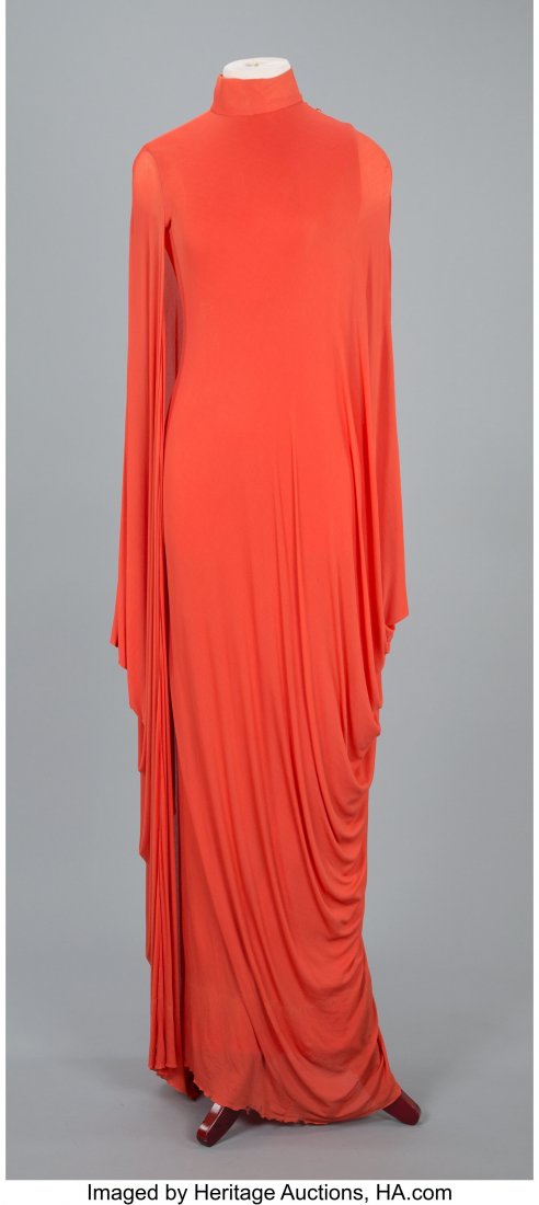 A George Stavropoulos Orange Chiffon Gown with a (1 of 2)