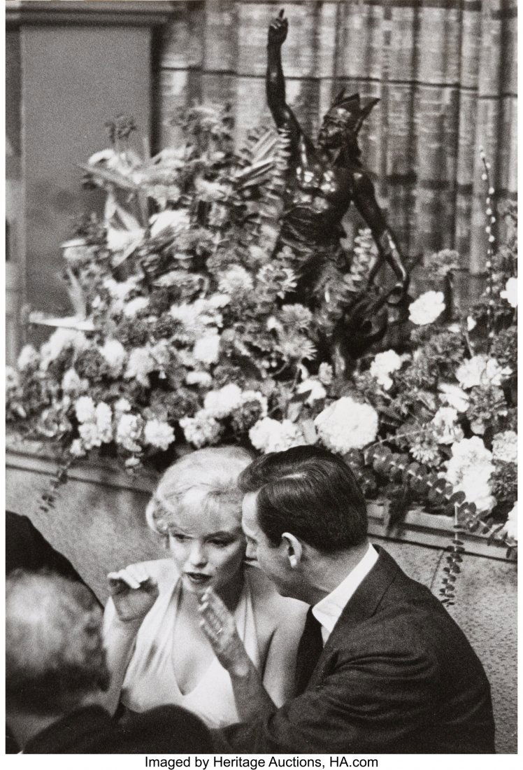 Bruce Davidson (American, 1933) Marilyn Monroe a: Bruce Davidson (American, 1933) Marilyn Monroe and Yves Montand, circa 1959 Gelatin silver print 11-3/4 x 8-1/8 inches (29.8 x 20.6 cm) (image/sheet) Photographer's Magnum Photo stamp, verso. HID03101