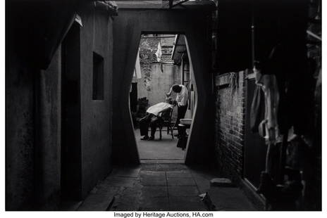 Larry Silver (American, 1934) Man Being Shaved,: Larry Silver (American, 1934) Man Being Shaved, Yangzhou, China, 1996 Gelatin silver print 12-3/4 x 18-3/4 inches (32.4 x 47.6 cm) (image) 16 x 20 inches (sheet) Signed, titled, dated, and numbered 3