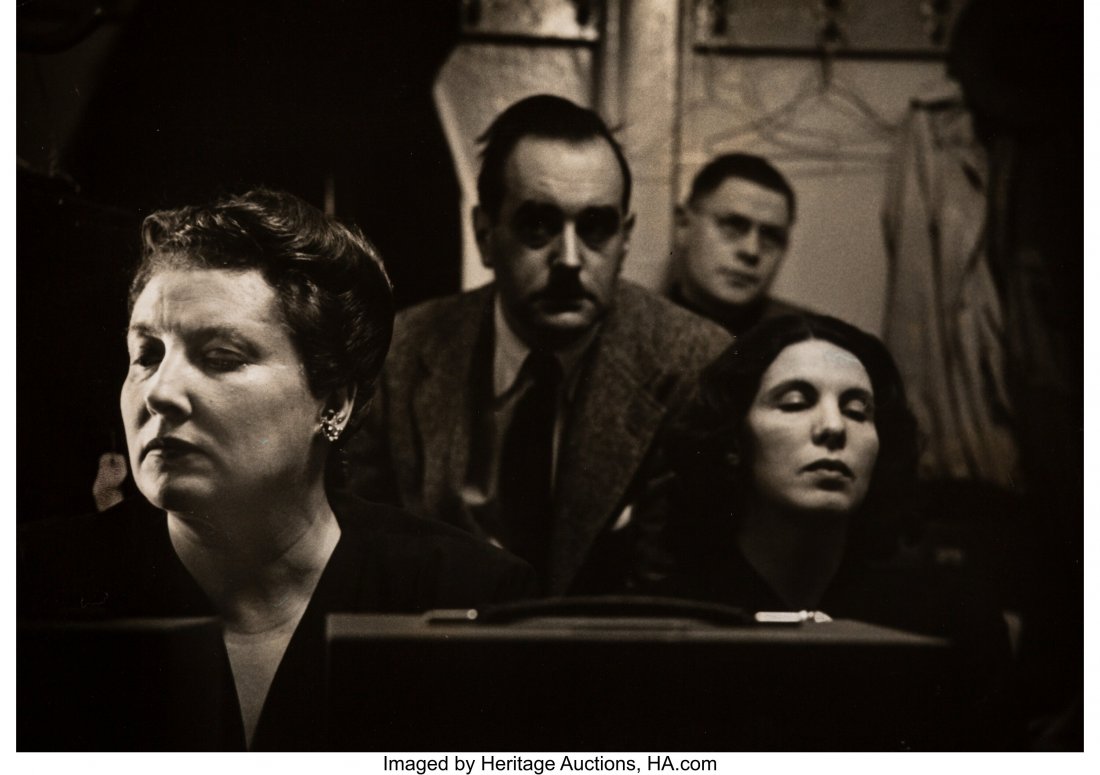 W. Eugene Smith (American, 1918-1978) Listening: W. Eugene Smith (American, 1918-1978) Listening to a Play-Back at the Met, circa 1960 Gelatin silver print 9-1/2 x 13-3/8 inches (24.1 x 34.0 cm) (image/sheet) Photographer's stamps and exhibition pri