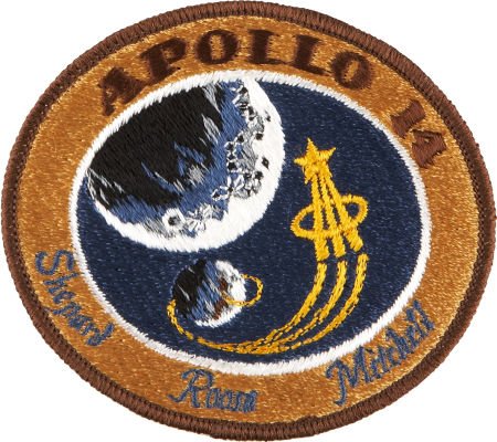 Apollo 14 Flown Embroidered Mission Insignia Pat: Apollo 14 Flown Embroidered Mission Insignia Patch Directly from the Personal Collection of Mission Lu