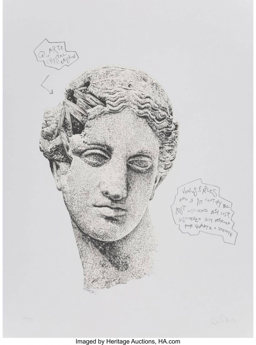 Daniel Arsham (b. 1980) Quartz Eroded Venus of A: Daniel Arsham (b. 1980) Quartz Eroded Venus of Arles, from Eroded Classical Prints, 2020 Screenprint on archival paper 24 x 18 inches (61 x 45.7 cm) (sheet) Ed. 29/99 Signed and numbered in pencil alo