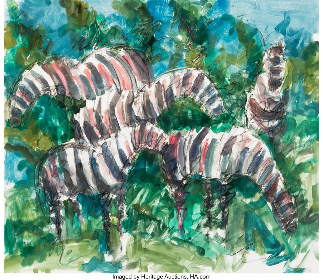 Theodore Waddell (b. 1941) Africa Series 07B, 19: Theodore Waddell (b. 1941) Africa Series 07B, 1988 Monotype 24-3/4 x 28-1/2 inches (62.9 x 72.4 cm) Signed and dated in pencil lower right: T Waddell 88 PROVENANCE: Private collection, Rocklin, Califo