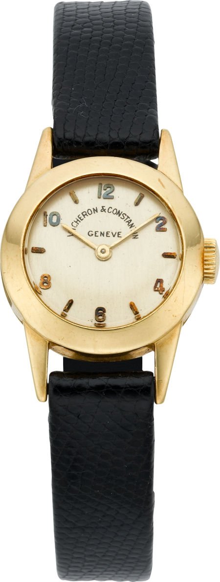 Vacheron & Constantin Lady's Gold Wristwatch, ci: Vacheron & Constantin Lady's Gold Wristwatch, circa 1950's Case: two body, 18k yellow gold