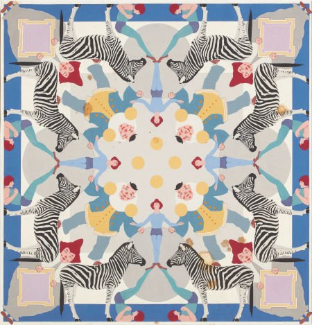 MAXFIELD PARRISH (American, 1870-1966) Circus Be: MAXFIELD PARRISH (American, 1870-1966)Circus Bed Quilt, Ladies' Home Journal illus