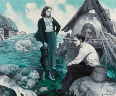 JOHN FORD CLYMER (American, 1907-1989) The Quiet: JOHN FORD CLYMER (American, 1907-1989)The Quiet ManOil on canvas30 x 36