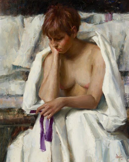 MARK DAILY ( American, b. 1944) Nude, 1968 Oil o: MARK DAILY ( American, b. 1944)Nude, 1968Oil on canvas20 x 16 inches (5