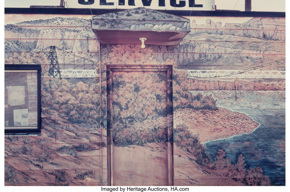 Len Jenshel (American, 1949) State Highway 128,: Len Jenshel (American, 1949) State Highway 128, Near Fisher Tower, Utah, 1985 Dye coupler print on Kodak Ektacolor paper 12-3/4 x 19 inches (32.4 x 48.3 cm) (image) 16 x 20 inches (sheet) Signed, titl