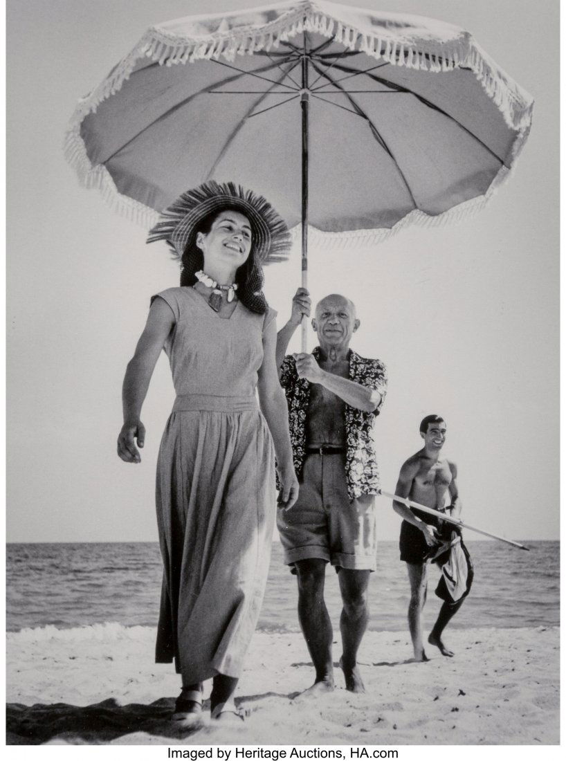 Robert Capa (American, 1913-1954) Pablo Picasso: Robert Capa (American, 1913-1954) Pablo Picasso and Françoise Gilot in France, 1948 Digital pigment print, printed 2021 9 x 6-3/4 inches (22.9 x 17.1 cm) (image) 10 x 8 inches (sheet) Photograp
