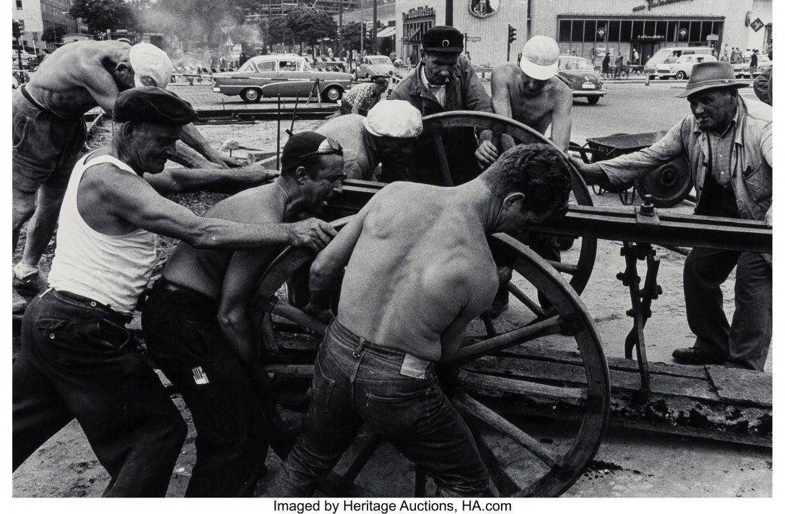 Will McBride (American, 1931-2015) Workers in Be: Will McBride (American, 1931-2015) Workers in Berlin Street, 1957 Gelatin silver print on Agfa paper, printed 2000 12-5/8 x 18-3/4 inches (32.1 x 47.6 cm) (image) 16 x 20 inches (sheet) Signed, titled
