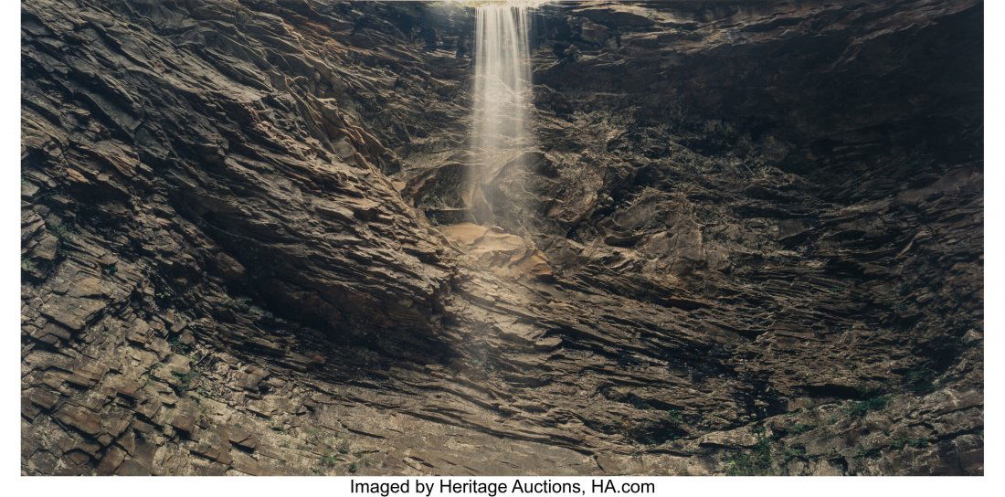 John Pfahl (American, 1939-2020) Ozone Falls, Cu: John Pfahl (American, 1939-2020) Ozone Falls, Cumberland Plateau, Tennessee, 1991 Dye coupler print 14 x 28 inches (35.6 x 71.1 cm); sight (image) Titled, dated, and editioned 16/30, label verso. PROV