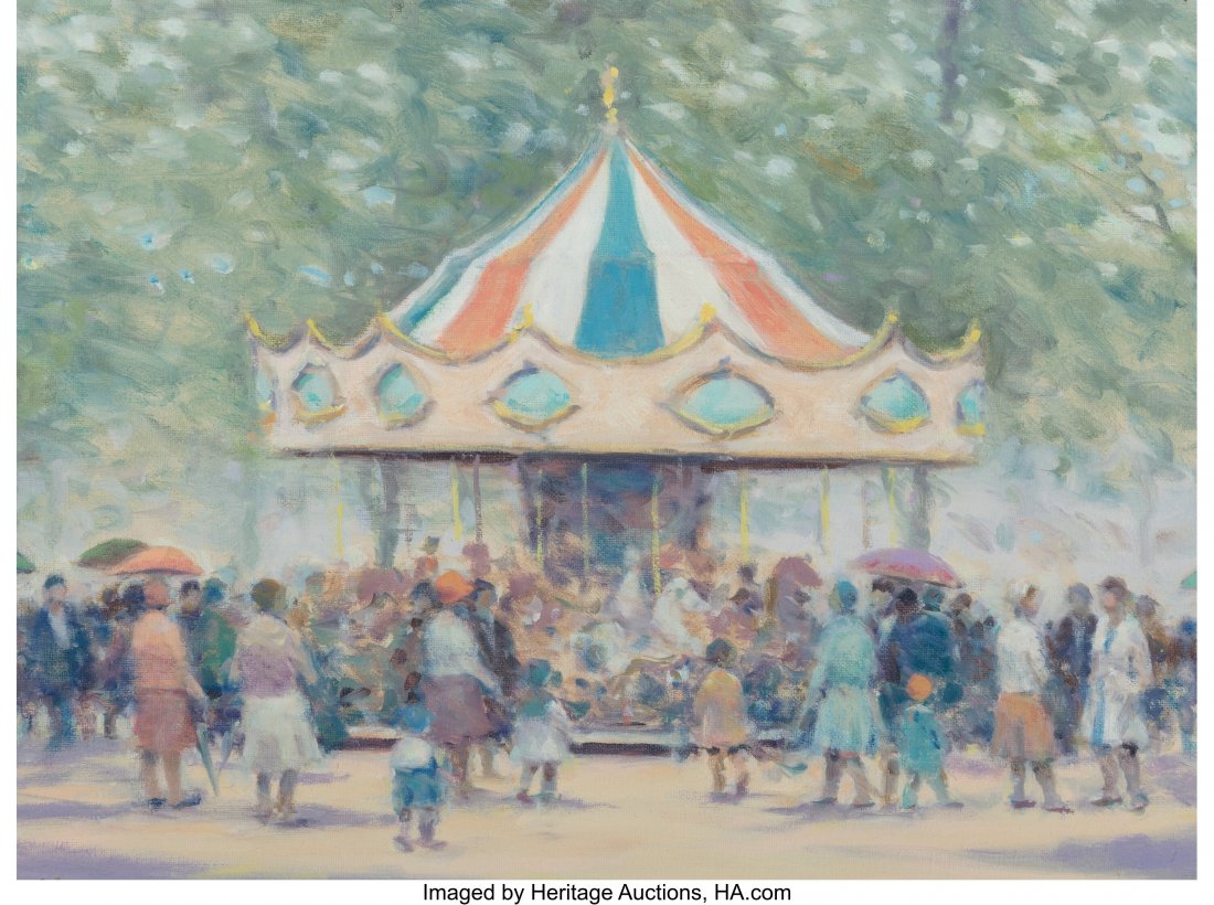 André Gisson (American/French, 1921-2003) Carou: André Gisson (American/French, 1921-2003) Carousel Oil on canvas 9 x 12 inches (22.9 x 30.5 cm) Signed lower left: Gisson PROVENANCE: Private estate, Austin, Texas. HID03101062020 © 2020 H