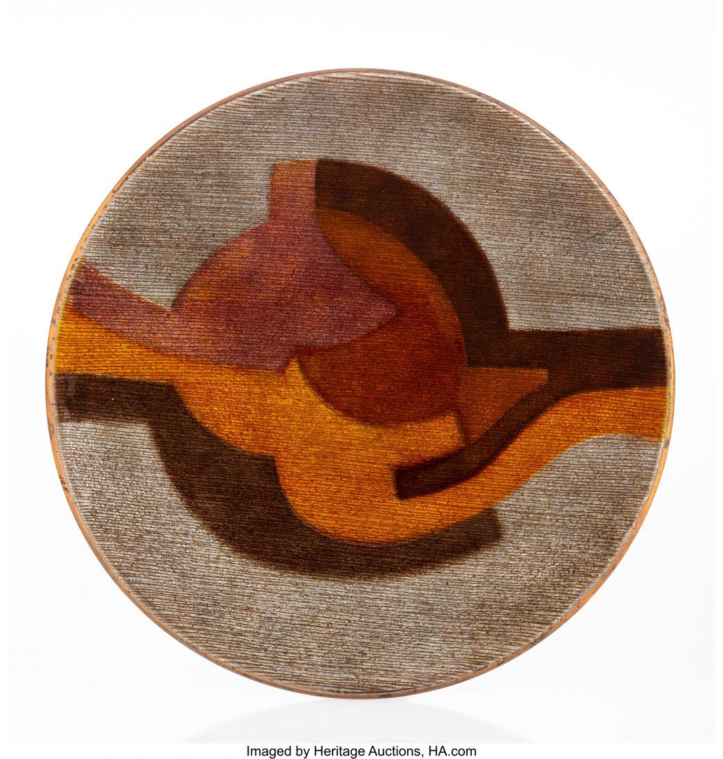 A Studio Del Campo Enameled Copper Center Bowl,: A Studio Del Campo Enameled Copper Center Bowl, 1984 Marks: del campo, 84, ITALY 2-1/4 x 15-3/8 inches (5.7 x 39.1 cm) HID03101062020 © 2020 Heritage Auctions | All Rights Reserved