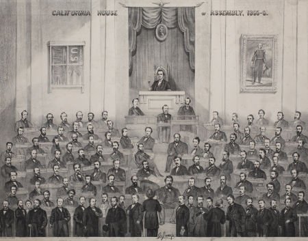 California State Legislature: Scarce Large, Earl: California State Legislature: Scarce Large, Early Print. Titled "California House o