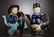 69017: TWO VICTORIAN MAJOLICA "THREE-LEGGED SAILOR" TEA
