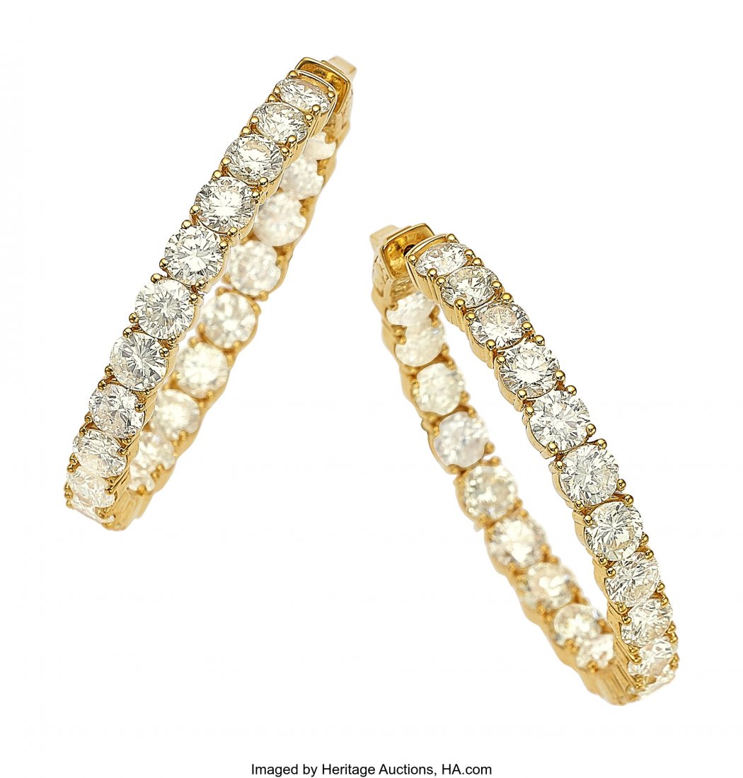 Diamond, Gold Earrings   Stones: Full-cut diamonds (1 of 1)