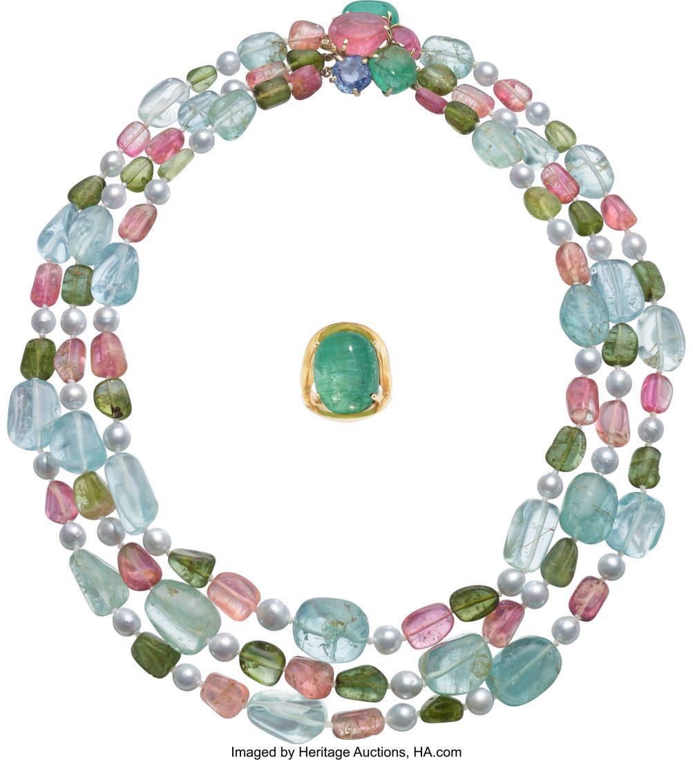 Seaman Schepps Multi-Stone, Freshwater Cultured Pearl, (1 of 1)