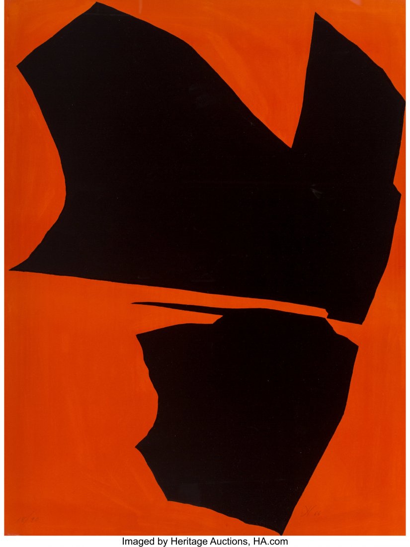 Jack Youngerman (1926-2020) Untitled (Red/Black): Jack Youngerman (1926-2020) Untitled (Red/Black), 1966 Lithograph in colors on wove paper 32 x 24 inches (81.3 x 61 cm) (sheet) Ed. 18/90 Signed, numbered, and dated in pencil along lower edge HID0310
