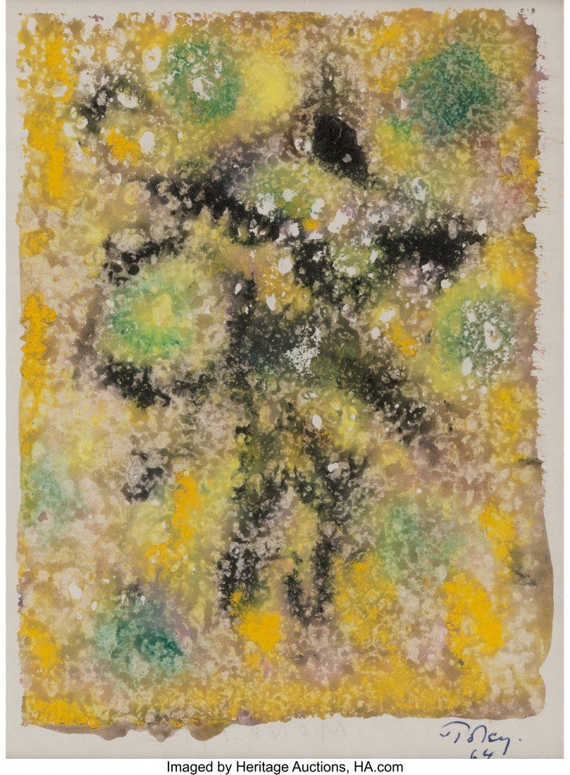 Mark Tobey (1890-1976) Untitled, 1964 Monotype a: Mark Tobey (1890-1976) Untitled, 1964 Monotype and tempera on paper 7-7/8 x 5-3/4 inches (20 x 14.6 cm) Signed and dated in ink lower right: Tobey / 64 Signed, dated, and annotated on the reverse: Tob