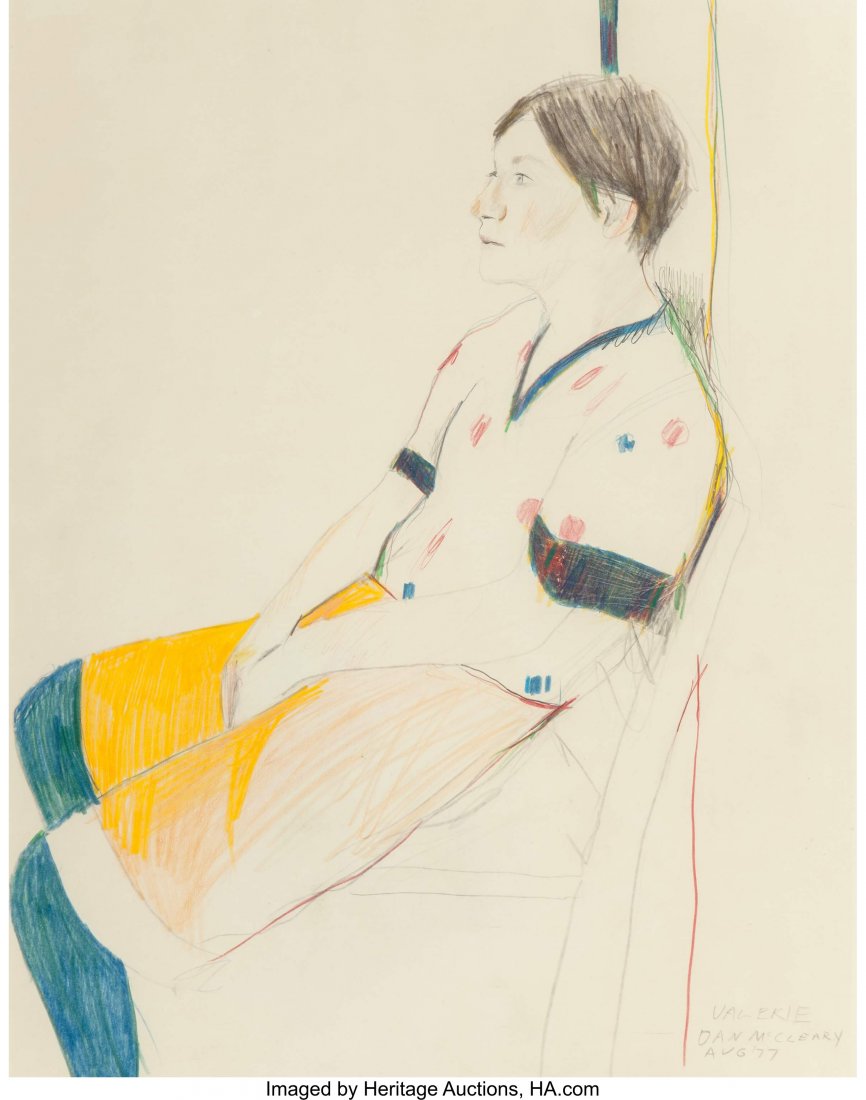 Dan McCleary (b. 1952) Valerie, 1977 Colored pen: Dan McCleary (b. 1952) Valerie, 1977 Colored pencil on paper 22 x 16 inches (55.9 x 40.6 cm) Signed and dated lower right: Dan McCleary Aug '77 HID03101062020 © 2020 Heritage Auctions | All Right