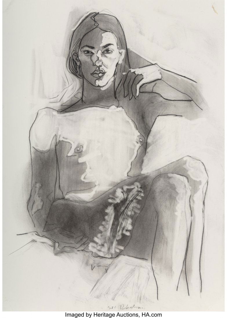 Robert Graham (American, 1938-2008) Sofia Coppol: Robert Graham (American, 1938-2008) Sofia Coppola, 2001 Conte crayon on paper 15 x 11 inches (38.1 x 27.9 cm) Signed and dated in conte lower center edge: 5.01 R. Graham PROPERTY FROM THE ESTATE OF RI