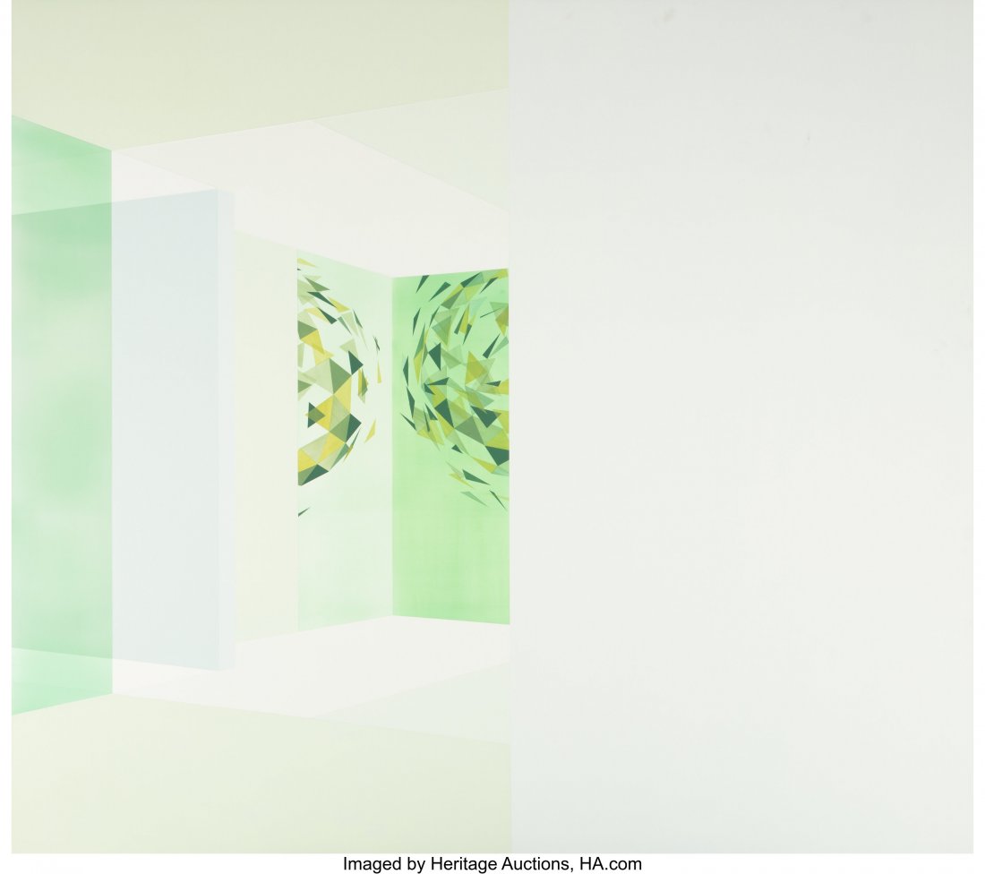 Kevin Appel (b. 1967) House: Northwest View, 199: Kevin Appel (b. 1967) House: Northwest View, 1999 Acrylic on canvas over panel 80 x 90 inches (203.2 x 228.6 cm) Signed, dated, and titled on the reverse: Kevin Appel / House: Northwest View / 1999 EX