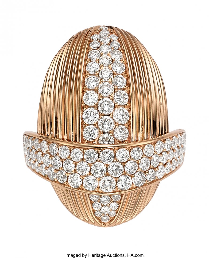 Diamond, Rose Gold Ring   Stones: Full-cut diamo (1 of 2)