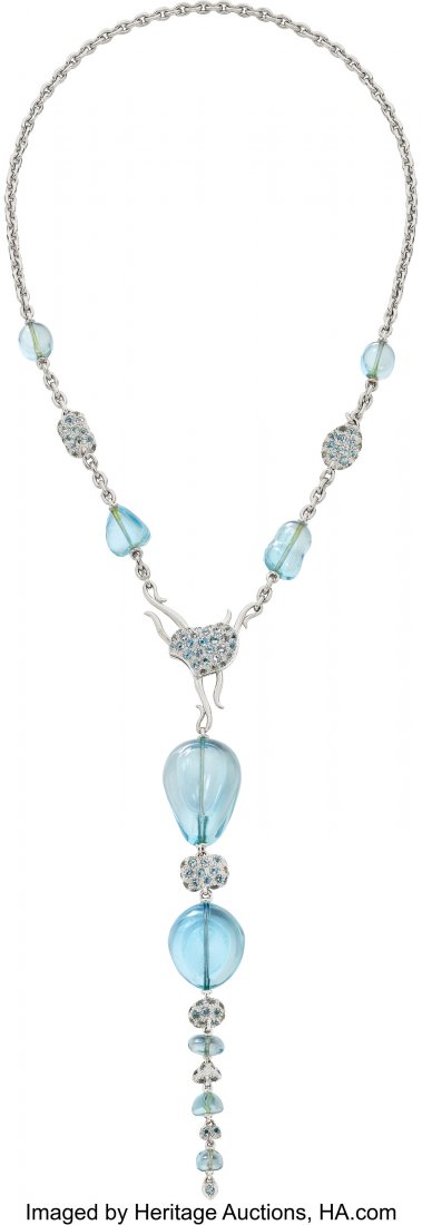 Paul Morelli Blue Topaz, White Gold Necklace   S (1 of 2)