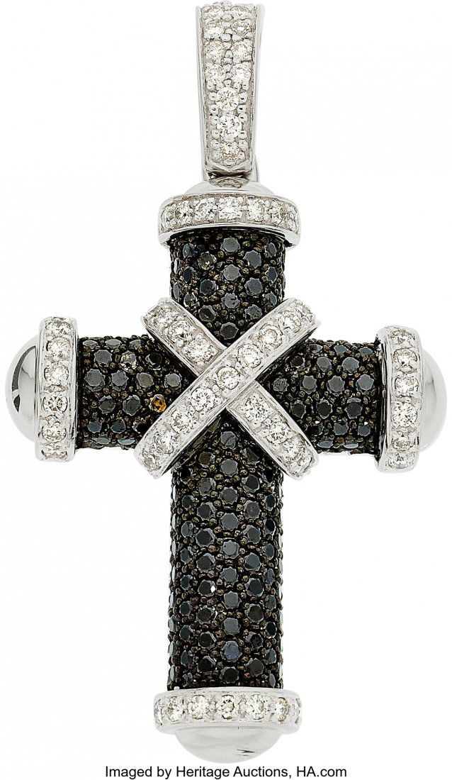 Diamond, Black Diamond, White Gold Pendant   Sto (1 of 1)