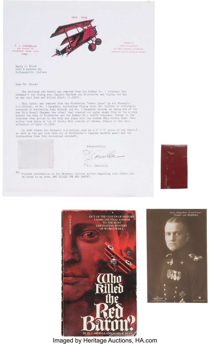 [World War I] Fabric from Captain Manfred von Ri (1 of 1)