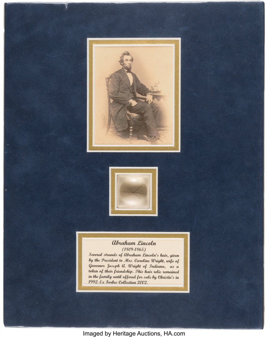 Abraham Lincoln: Three Strands of Hair. These st (1 of 1)