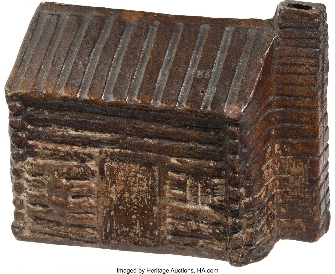 Benjamin Harrison: 1888 Campaign Log Cabin Bottl (1 of 2)