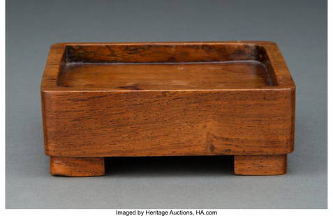 Alexandre Noll (French, 1890-1970) Carved Tray R: Alexandre Noll (French, 1890-1970) Carved Tray Rosewood 1-3/4 x 5 x 5-1/4 inches (4.4 x 12.7 x 13.3 cm) Signed to base PROVENANCE: Wright, Objet, June 6, 2019, lot 600 HID03101062020 ©