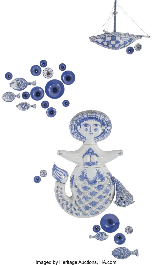 Bjørn Wiinblad (Danish, 1918-2006) Mermaid, 196 (1 of 4)
