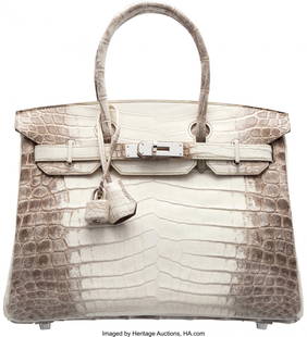 Hermes Birkin Bag 30cm Diamond Himalaya Blanc Crocodile Palladium Hardware