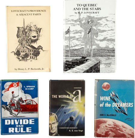 Five Science Fiction First Editions, including books by: Five Science Fiction First Editions, including books by: L. Sprague De Camp. [
