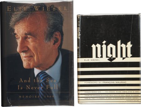Elie Wiesel. Two Signed Books, including: Night. New Yo: Elie Wiesel. Two Signed Books, including: Night. New York: Hil