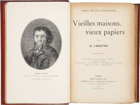 G. Lenotre. Vieilles maisons, vieux papiers. Paris: Per: G. Lenotre. Vieilles maisons, vieux papiers. Paris: