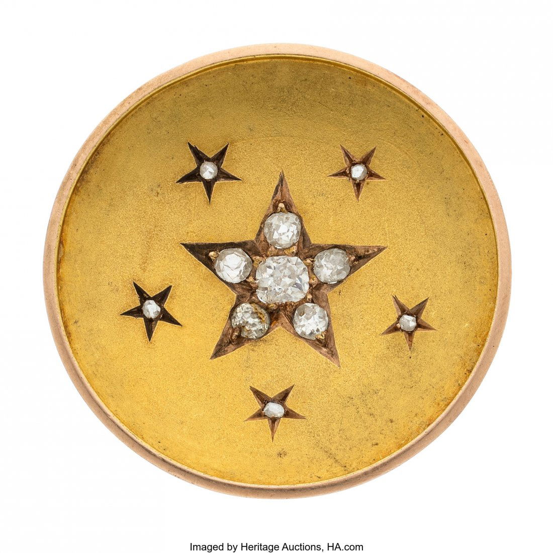 Victorian Diamond, Gold Brooch  Stones: European (1 of 1)