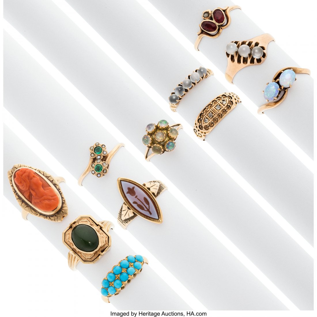 Victorian Diamond, Multi-Stone, Gold Rings  Ston (1 of 1)