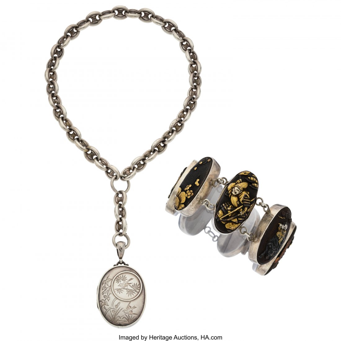 Victorian Mixed Metal Jewelry  Metal: High karat (1 of 4)