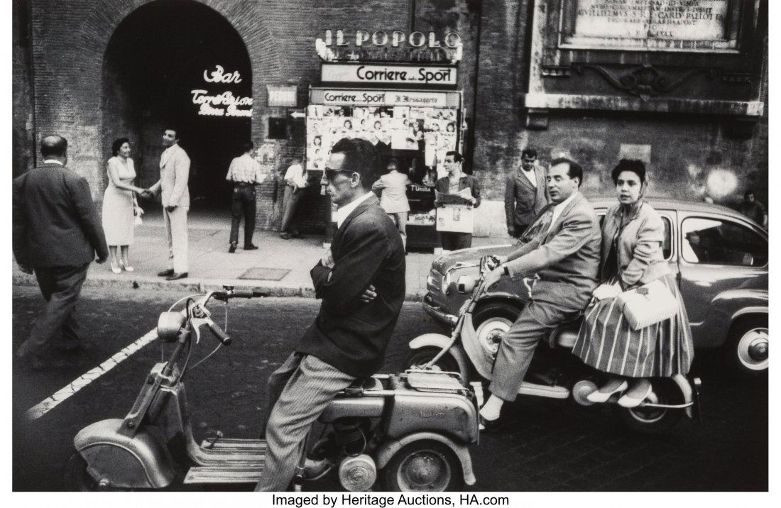 William Klein (American, 1928) Red Light, Rome,: William Klein (American, 1928) Red Light, Rome, 1960 Gelatin silver print on Agfa paper, printed circa 2000 11-3/4 x 18 inches (29.8 x 45.7 cm) (image) 16 x 19-3/4 inches (sheet) Signed, titled, and d