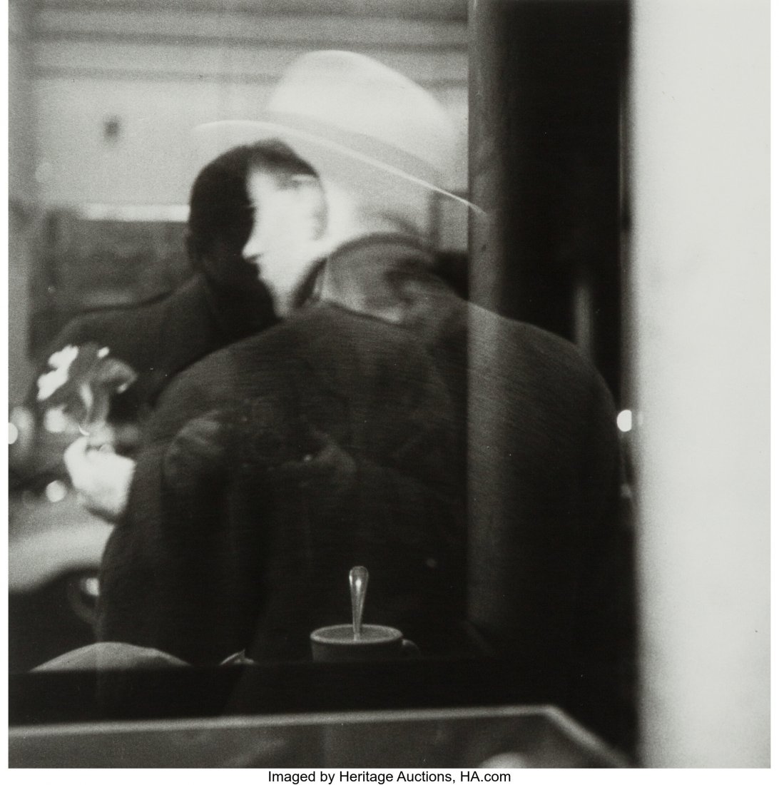 Saul Leiter (American, 1923-2013) Café, New Yor: Saul Leiter (American, 1923-2013) Café, New York, 1950s Gelatin silver print on Agfa paper, printed later 10-1/8 x 10 inches (25.7 x 25.4 cm) (image) 14 x 11 inches (sheet) Signed in pencil, ve
