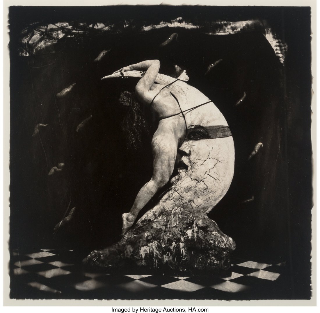 Joel-Peter Witkin (American, 1939) Woman Masturb: Joel-Peter Witkin (American, 1939) Woman Masturbating on the Moon, 1981 Toned gelatin silver print 14-5/8 x 14-3/4 inches (37.1 x 37.5 cm) (image) 20 x 16 inches (sheet) Signed, titled, dated, and edi