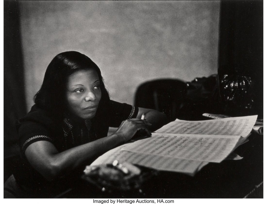 W. Eugene Smith (American, 1918-1978) Mary Lou W: W. Eugene Smith (American, 1918-1978) Mary Lou Williams (from Recording Artists series), 1947 Gelatin silver print, printed later 10-1/4 x 13-1/8 inches (26.0 x 33.3 cm) (image) 11 x 14 inches (sheet)